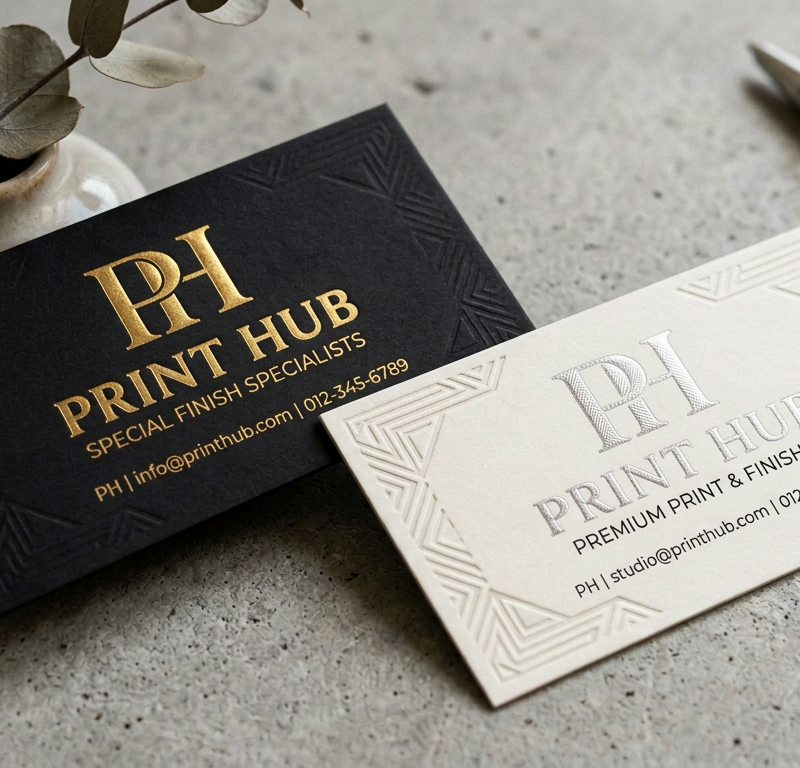 Special Finish Business Cards Foil and Embossed Business Cards